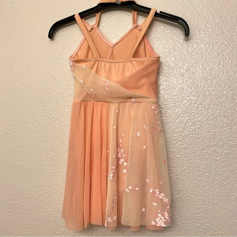 WEISSMAN Dance Costume dress pink peach Bridge Over Troubled Water 11923 SC 6